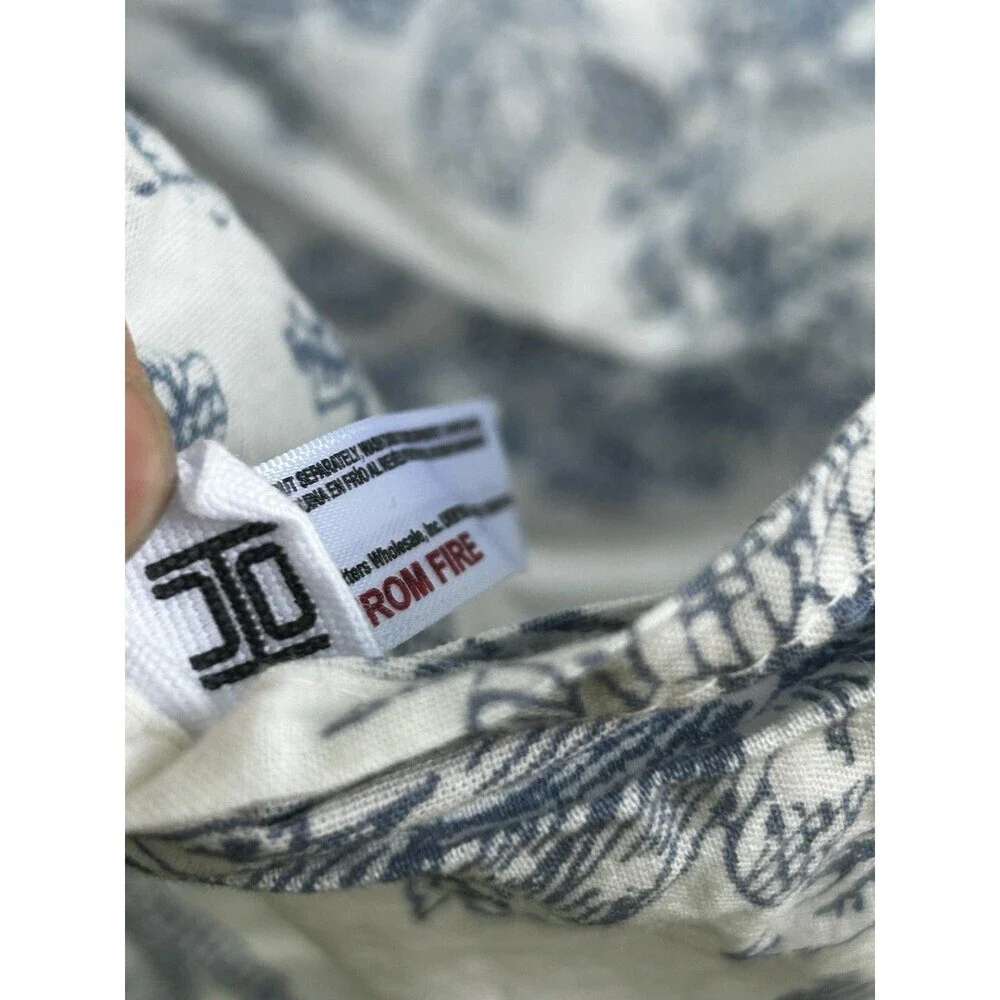 Urban Outfitters Toile Pillow Sham Floral Ruched Ties Gauzy Cottagecore